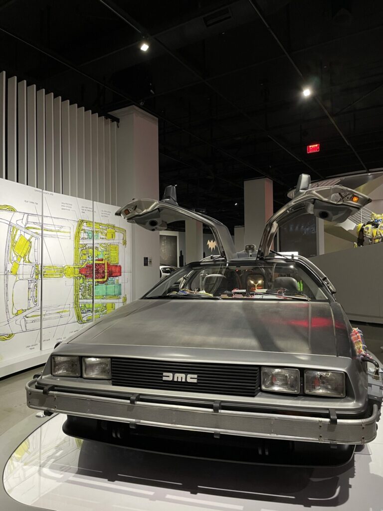 back to the future car in petersen museum